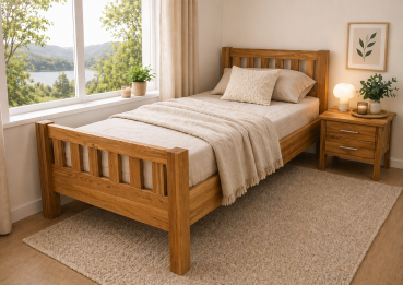 Komfortbett Ben 100/200 Eiche MASSIV geölt
